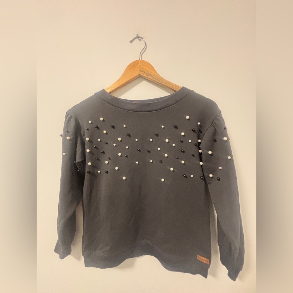 Boboli Charcoal Beaded Sweatshirt